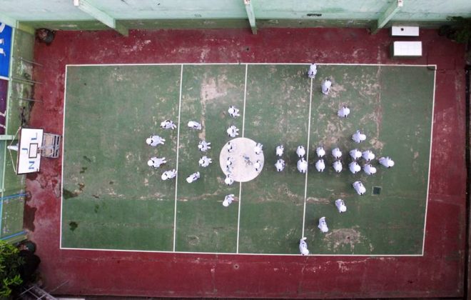 Formasi Jangkar Taruna SMK Pelayaran Lusiana Tangerang